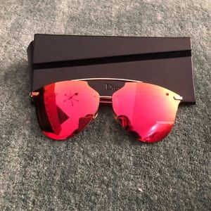 Dior reflected gold red pixel mirrored sunglasses
